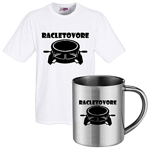 T-Shirt Blanc Racletovore Cadeau Original Fête des Pères