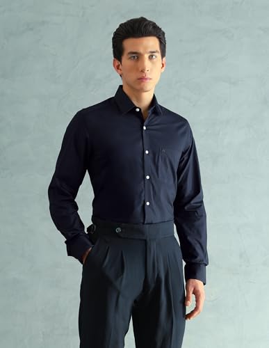Image of Arrow Slim Fit Mens Formal Shirt - 100% Cotton, Breathable & Comfortable, Full Sleeves Shirts for Men