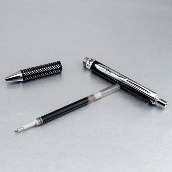 Pentel Energel Alloy Retráctil Gel Negro 3 unidades miniatura 4