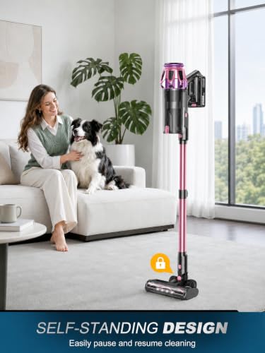 Image of Cordless Vacuum Cleaner, 600W /58KPa /60Mins Self-Standing Stick Vacuum