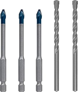 Bosch Professional 5 pc. Expert HEX-9 HardCeramic Drill Bit Set (for Roof tiles, Tiles, Ø 6 mm, Accessories Rotary Impact Drill)
