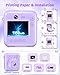 Instant Camera, Dual-Lens Kids Camera Instant Print for Boys Girls Christmas Birthday Gifts, 1080P Digital Cameras for Kids Teens with Print Paper, 32GB Card, Toddle Toy for Age 4-12 Years(Purple)