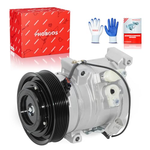 Image of PHOBOOS A /C compressor with Clutch Compatible with Toyota RAV4 2001-2005, L4 2.0L /2.4L, Sport Utility, Fast Cooling, Low Noise, Easy Installation, Ref.68332