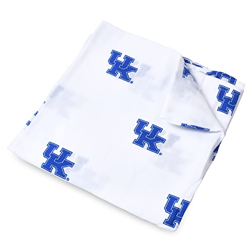 Image of Three Little Anchors University of Kentucky Muslin Swaddle Blanket – 47x47in Ultra-Soft Cotton, Breathable Newborn Swaddle, Licensed UK Baby Gift
