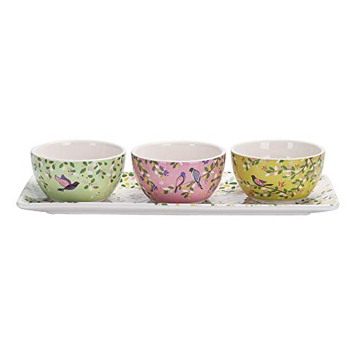 Bico Bird On Tree Ceramic Dipping Bowl Set