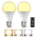Produktbild LED Glühbirne E27 Mit Fernbedienung, LED Lampen 9W Äquivalent 60W, E27 Dimmbare Glühbirne, Ferngesteuerte Glühbirne mit Timing Funktion, 3 Farbtemperatur 3000K-6000K, A70 Smart Birne für Heimdekor