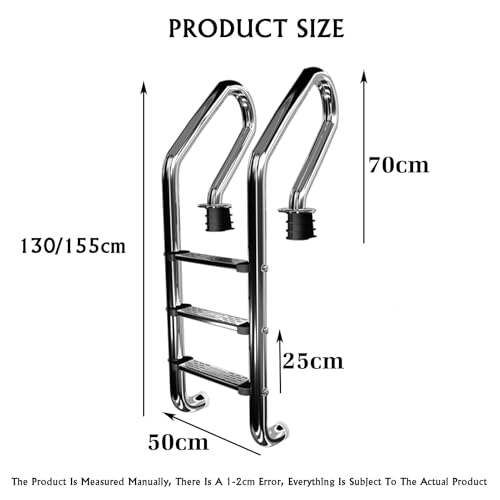 Escalera para piscina con 2 peldaños en acero inoxidable miniatura 2
