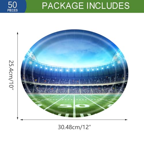 Score Big with 50 PCS Football Party Plates: The Ultimate Game Day Tableware!