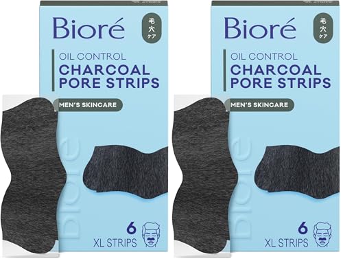 Biore Men's Charcoal Deep Cleansing Pore Strips, 0.015 kg (Pack of 2)