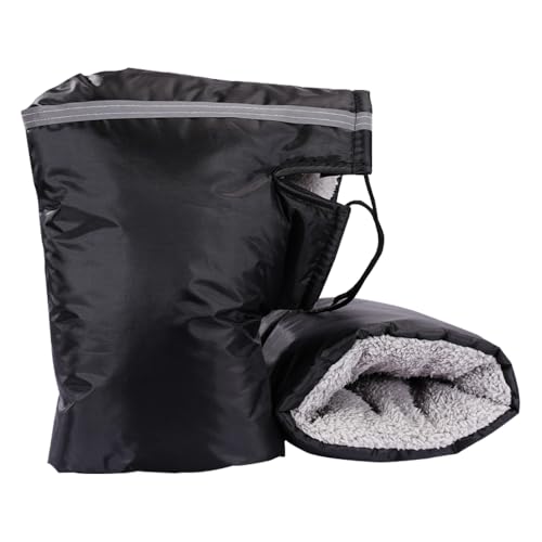 Gobesty Lenkerstulpen Fahrrad, Warm Lenkerhandschuhe Fahrrad, Universell Fahrradlenker Handschuhe mit Verdicktes PlüSchfutter und Reflektierenden Streifen Wasserdicht & Winddicht für Motorrad-Roller