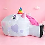 Air Tent for Kids Inflatable Unicorn Fort with Lights for Children Toddler Tents Forts Indoor Playhouse for Imagination Play, Build in Seconds (Fan Not Included)