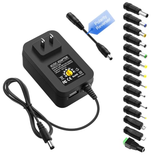 ALITOVE 30W Universal Power Adapter 3V~12V Variable Power Supply 14Tips