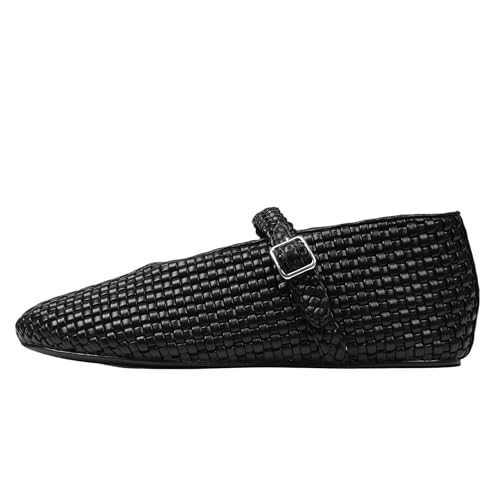 Eteridrey Ballet Flats Mary Jane Flats Closed Round Toe Flats for Women Buckle Strap Comfy Flats Shoes Ballerina Flats Summer Casual Walking Womens Dress Shoes4