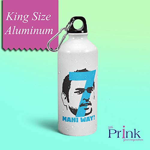 Image of Prink MS Dhoni Sipper Water Bottle | Cricket Captain Bottle | Mahi Best Indian Cricketer | Printed for Fans, Gym, Sports | 600ml