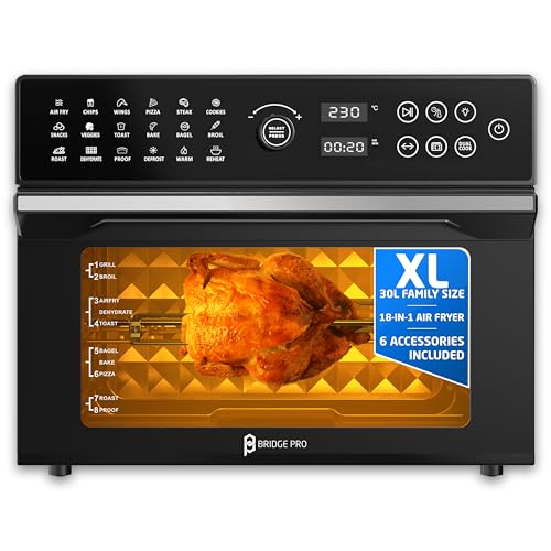 Bridge Pro 30 Litre Air Fryer Oven 1800W with...