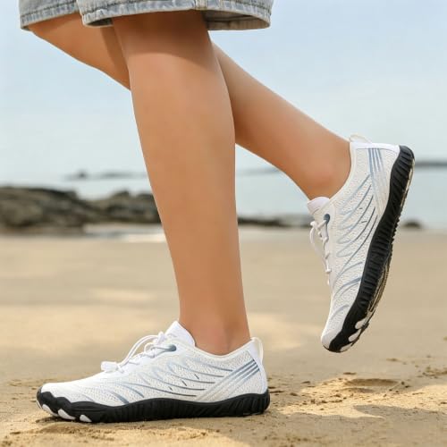 Image of Grounding Shoes with Copper, Barefoot Shoes Women Men, Wide Toe Box Hiking Barefoot Womens, Non-Slip Comfortable Breathable Water Shoes for Walking Running