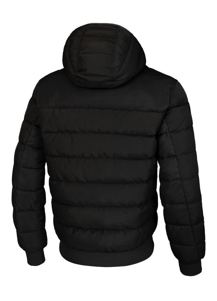PITBULL - Winterjacke Herren mit Steppung Dillon, Jacke Herren mit Kapuze, Männer Steppjacke, Bequeme Windjacke, Windbreaker mit Reißverschluss, Jacke Winter Steppmuster