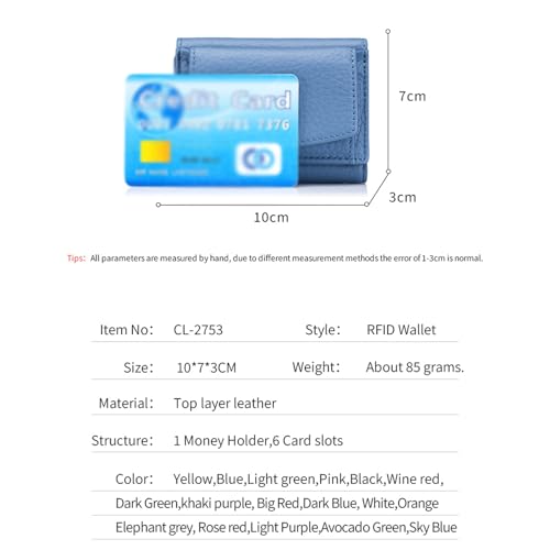 Genuine Leather RFID Blocking Wallet Slim Anti-Credit Card Fraud Card Holder Organizer Folding Purse for Women and Men2