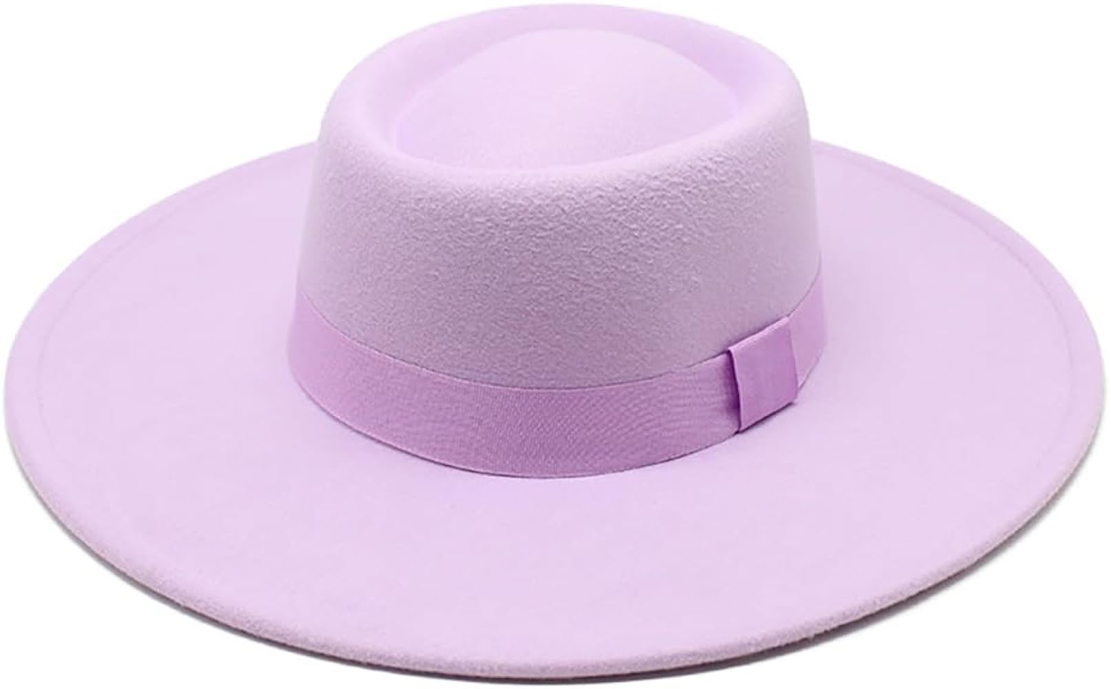 Purple Fedora Hat Fashion Jazz Hat Felt Fedora Hat Wide Brim Flat Top  Wedding Dress Hat Elegant Pork Pie Hats for Women Men at Amazon Women's  Clothing store
