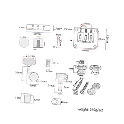 Totority Accordeur De Guitare Bouton De Commande De Guitare Bouton De Sangle Guitare Basse Mécaniques Pour Guitare Acoustique Boutons De Réglage De Guitare Guitares Accessoires Pont - Les Beatles, Paul McCartney, John Lennon, RIngo Starr, George Harrison Totority Accordeur De Guitare Bouton De Commande De Guitare Bouton De Sangle Guitare Basse Mécaniques Pour Guitare Acoustique Boutons De Réglage De Guitare Guitares Accessoires Pont – Image 2