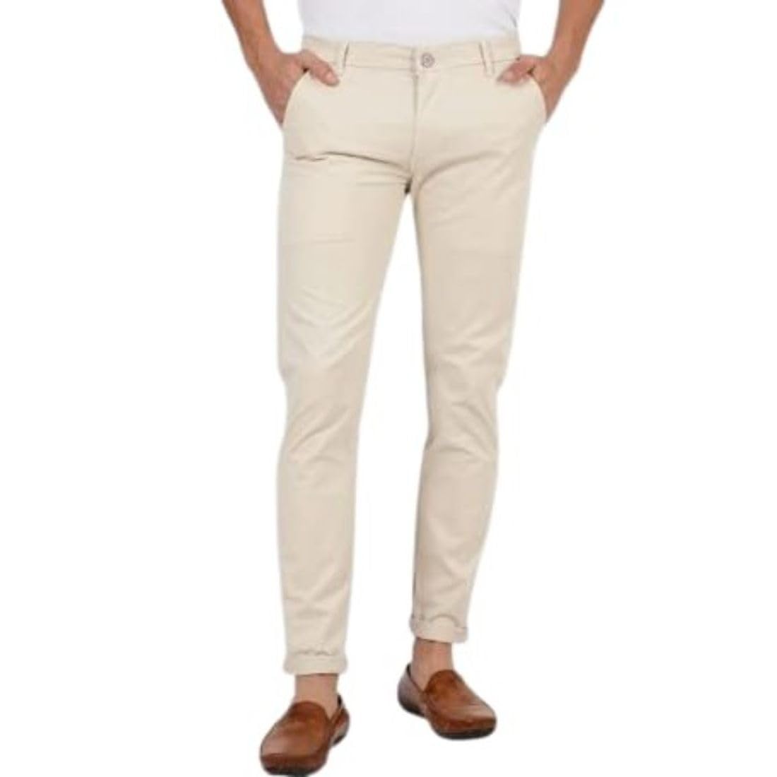 Men's Slim Fit Cotton Trouser Pants | Stretch Casual Formal Chinos for Men | Comfortable Office Wear Pant for Party & Daily Use-image-11