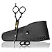 Produktbild Eico Profi Friseurschere  Extra scharfe Premium Haarschere aus rostfreiem Edelstahl inkl. Etui  mit einseitiger Mikroverzahnung für einen glatten Schnitt (14cm - 5,5 Zoll - Black)
