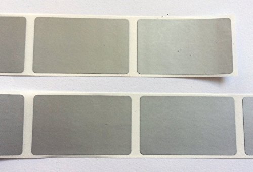 Lot de 60 étiquettes à gratter en argent, 30 x 50 mm, Scratch Off Label