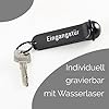 Kerafactum Sleutelhanger met dubbele verpakking, voor hotel, zilverlook, met rubberen ring