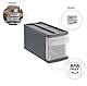 Rotho Systemix Schubladenbox 1 Schub, Kunststoff (PP) BPA-frei, anthrazit/transparent, S (39.5 x 17.0 x 20.3 cm)