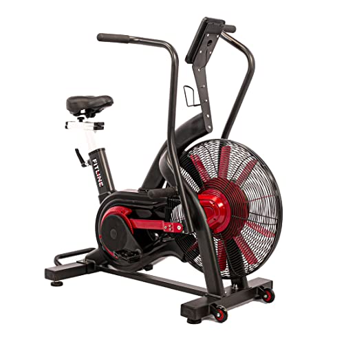 Image of Fitline HIIT Air Bike-Rage Full Body Workout for Exercise (Black & Red, FL Rage - Air Bikes-04)