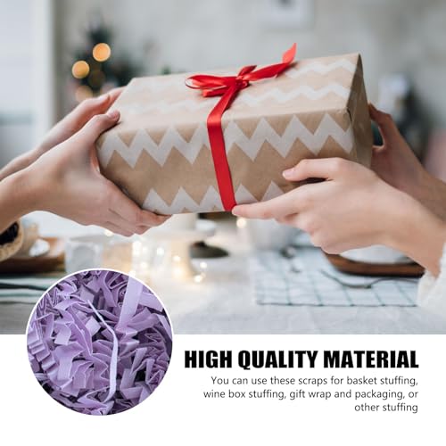 Image of 2 LB Light Purple Crinkle Cut Paper Shred Filler Great for Gift Wrapping, Basket Filling, Birthday, Wedding, Halloween, Thanksgiving, Christmas Day, New Year Party Decorations Filling Supplies