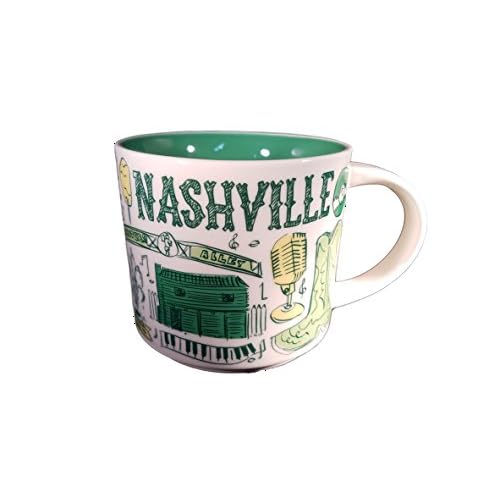 Starbucks Nashville Been There Series Ceramic Coffee Mug, 14 oz