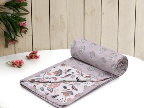 Image of Amazon Brand - Umi Cotton Double Dohar Blanket AC Comforter 160 TC | 84x96 Inch Double Bed Size | Three Layer Soft Lightweight Reversible Quilt