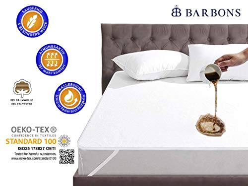 BARBONS Matratzenschoner 90 x 200 - wasserdichte Matratzenauflage Inkontinenzunterlage waschbar Nässeschutz Atmungsaktiv… – Bild 5