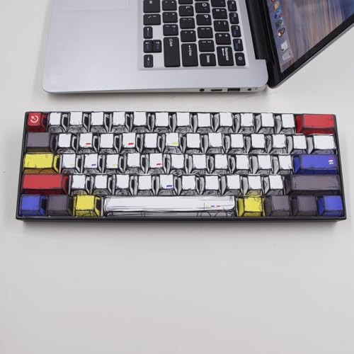 JSJTKeys PBT Side Printed Shine Through Keycaps -Japanese Manga Theme Keycap Set, 74 Keys Vintage Cherry Profile Keycap Suitable for 61/65/68 Cherry MX Switch Mechanical Keyboards(Only Key Caps) - Image 3