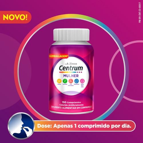 Centrum Mulher, Suplemento Alimentar para Energia e Funcionamento Muscular, 150 Comprimidos
