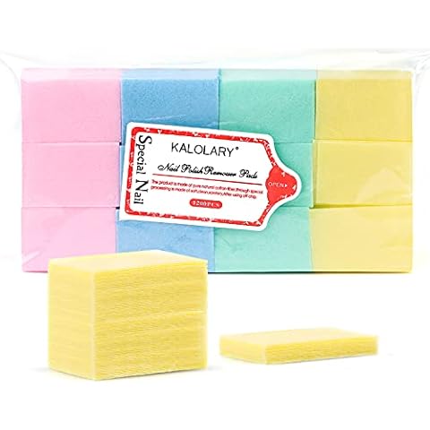 Fusselfrei Nagellackentferner Wattepads, Kalolary 1200 Stück Nail Art Gel Wipes Tücher Nagellackentferner Nagel Wischen Baumwolle Pads Cover