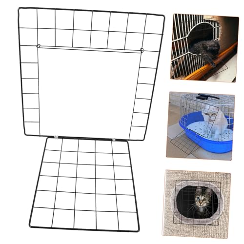 DINHEAROM Katzenkäfigtür Aus Draht 13.78X13.78In DIY Haustierzauntür Für Hunde Und Katzen Einfach Zu Montieren Vielseitiges Drahtkäfigzubehör Für Kleintiere