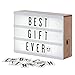 My Cinema Lightbox Rose Gold Light Box, Micro LED Marquee with 100 Letters, Numbers and Emojis, DIY Mini Sign, A6 Size 4x6 inches, Metallic Rose Gold Finish With Matching Braided Rose Gold USB Cable