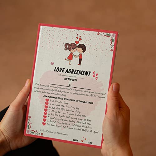 Lovelto Love Contract Agreement / Love Agreement Certificate With Pre Defined Terms & Conditions (Love Agreement) (Clipart Design) For All Occasion