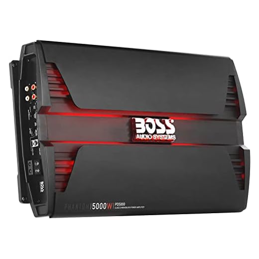 BOSS Audio Systems PD5000 Phantom 5000-Watt, 1, 2, 4 Ohm Stable Class D Monoblock Car Amplifier with Remote Subwoofer Control