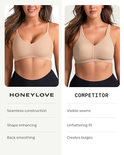 Image of HONEYLOVE Bra for Women - Silhouette Wireless Bra - Comfortable Support with No Underwire