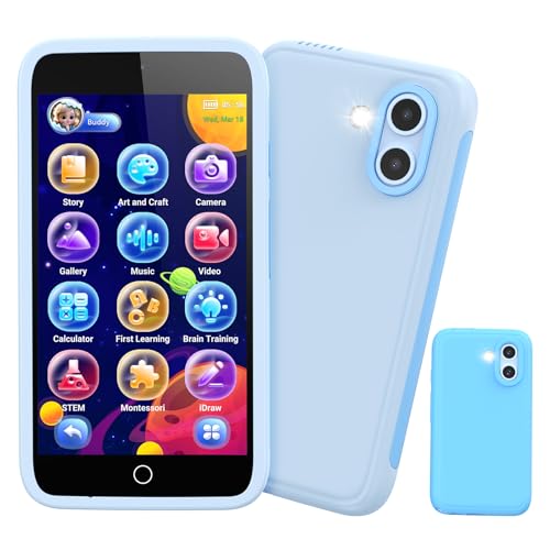 orantronx Kinder Handy Smartphone Spielzeug, 3.97" Kinderkamera Handy für Mädchen Jungen Geschenke ab 3 4 5 6 7 8-12 Jahre, Kinderhandy mit 200+ Lernspiele, Dualkamera, Kindersicherungs, MP3 Player