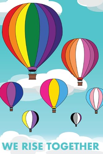 We Rise Together Empowering LGBTQ+ Notebook with Flip book Animation | Pride Edition Rainbow Lines | 140+ Quotes and Positive Affirmations | Std Int.