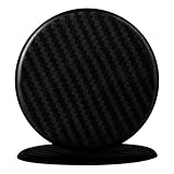 TRUE LINE Automotive Black Round Carbon Fiber Cup Holder Insert Interior Car Tray Anti Slip Pad