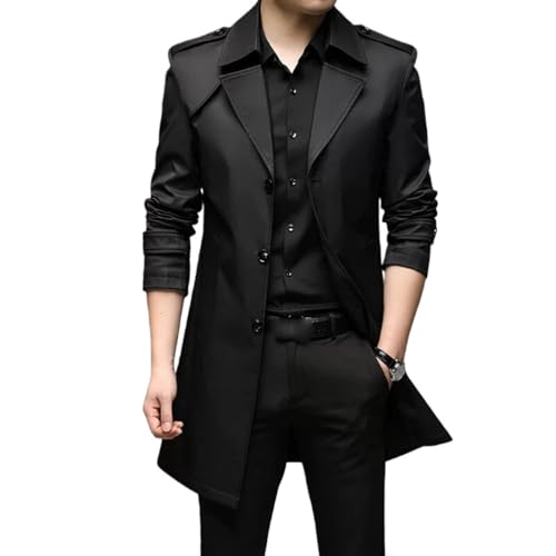 Trench long pour hommes doublé peluche pour ne plus avoir froid en hiver