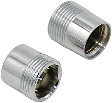 Utility Hose Butt Household Hose Adapter Brass Shower Head Connector, Silver, Internal Thread 1/2" to 3/4" External Thread, Threaded Joint, Reducer Repair, Faucet Fitting, 1/28Mm