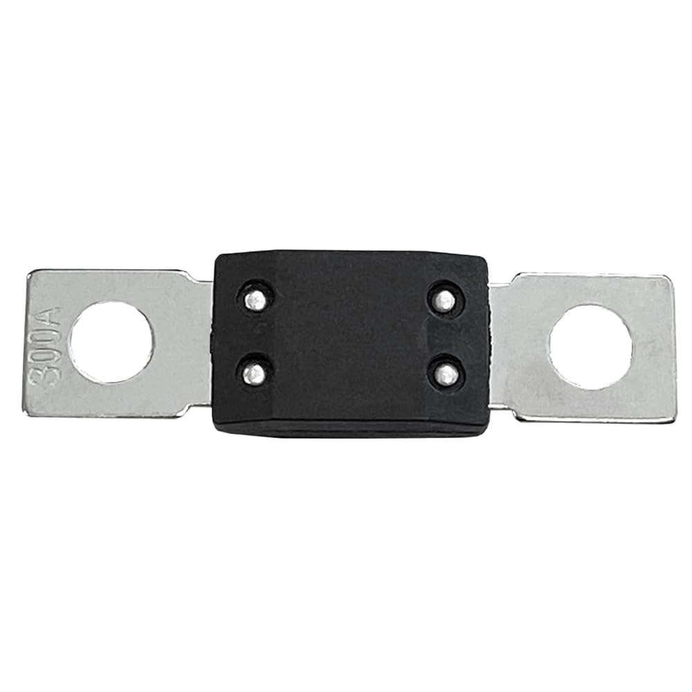 Offgridtec 300A MEGA Sicherung Set für 48V DC Systeme, Hochstrom-Streifen-Sicherungen mit Kupferanschlüssen, Niedrigkontaktwiderstand, Funken-Schutz, Schraubbefestigung, RoHS & UL zertifiziert, 5-Pack