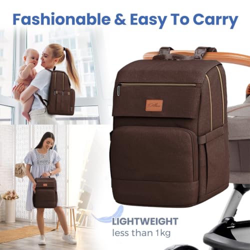 Image of PILLANI Baby Diaper Bag Backpack - Large Bag for Boys & Girls, Waterproof Diaper Backpack - Travel Diaper Bags w /Changing Pad, Baby Registry Search & Shower Gifts - Essentials Must Haves Newborn Stuff