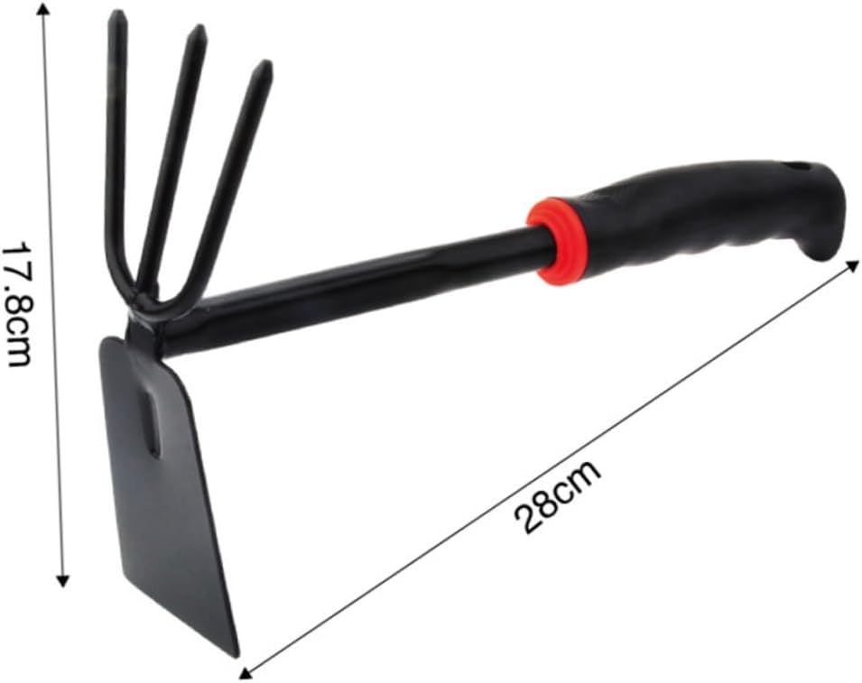 Kisangel 6pcs Garden Tool Shovel Rake Hoeing Rake Iron Hoe Plastic Handle Hanging Hole for Indoor Outdoor Gardening